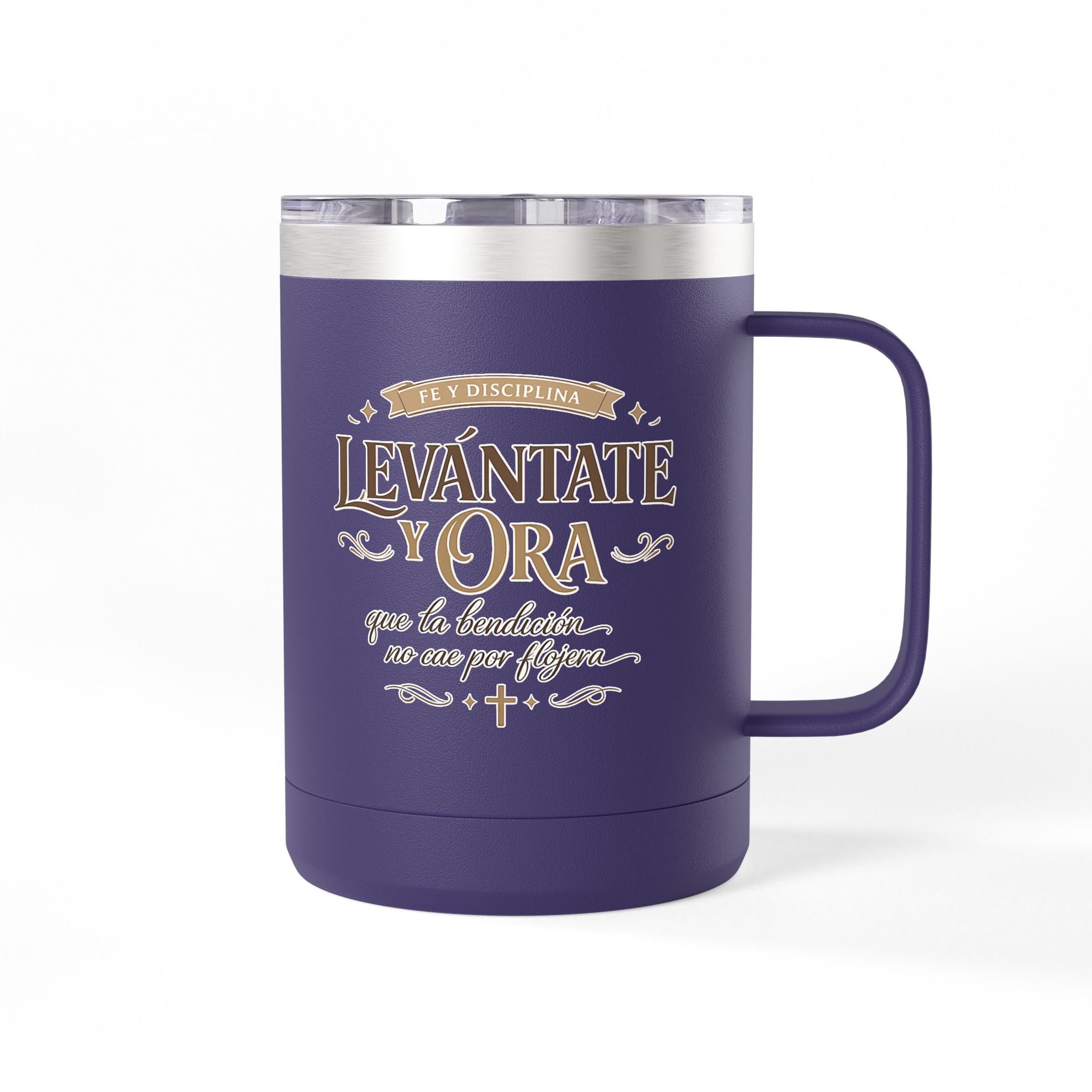 Vaso Térmico 15oz «Levántate y Ora» – Taza de Oración en Español
