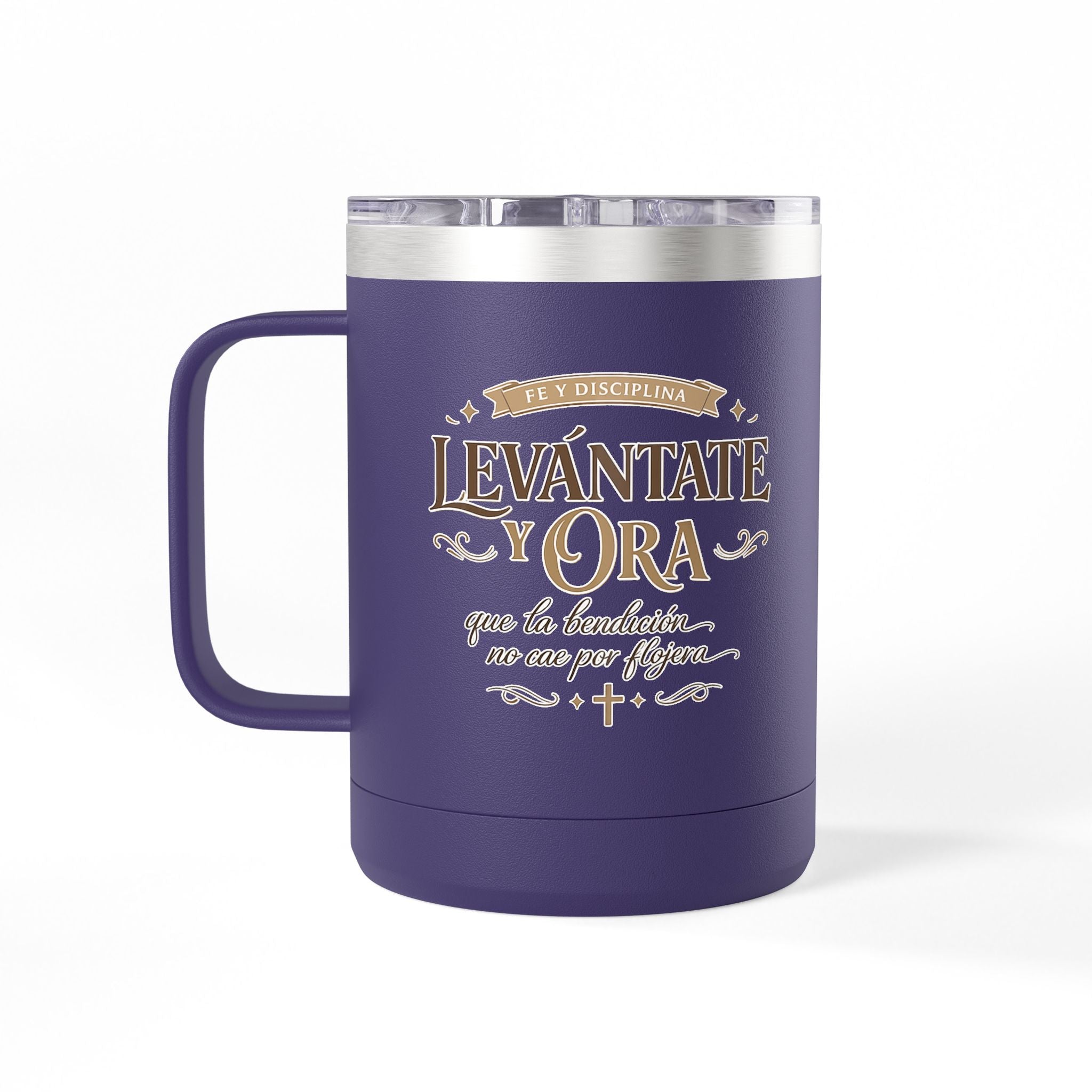 Vaso Térmico 15oz «Levántate y Ora» – Taza de Oración en Español
