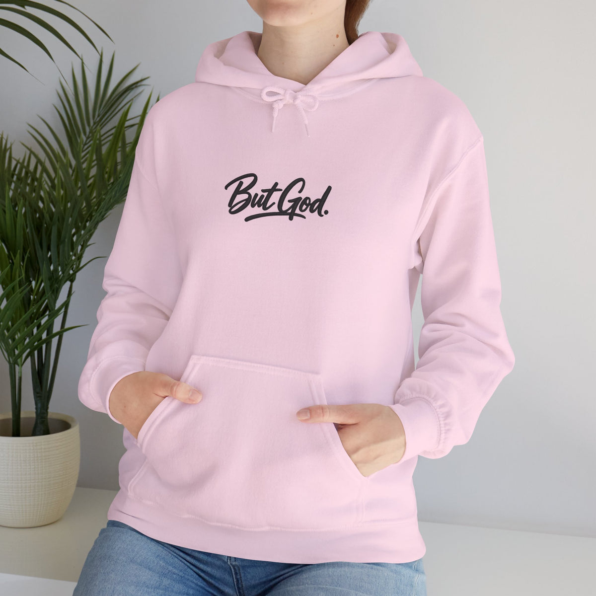 But God Hoodie – Minimal Script Christian Faith Pullover