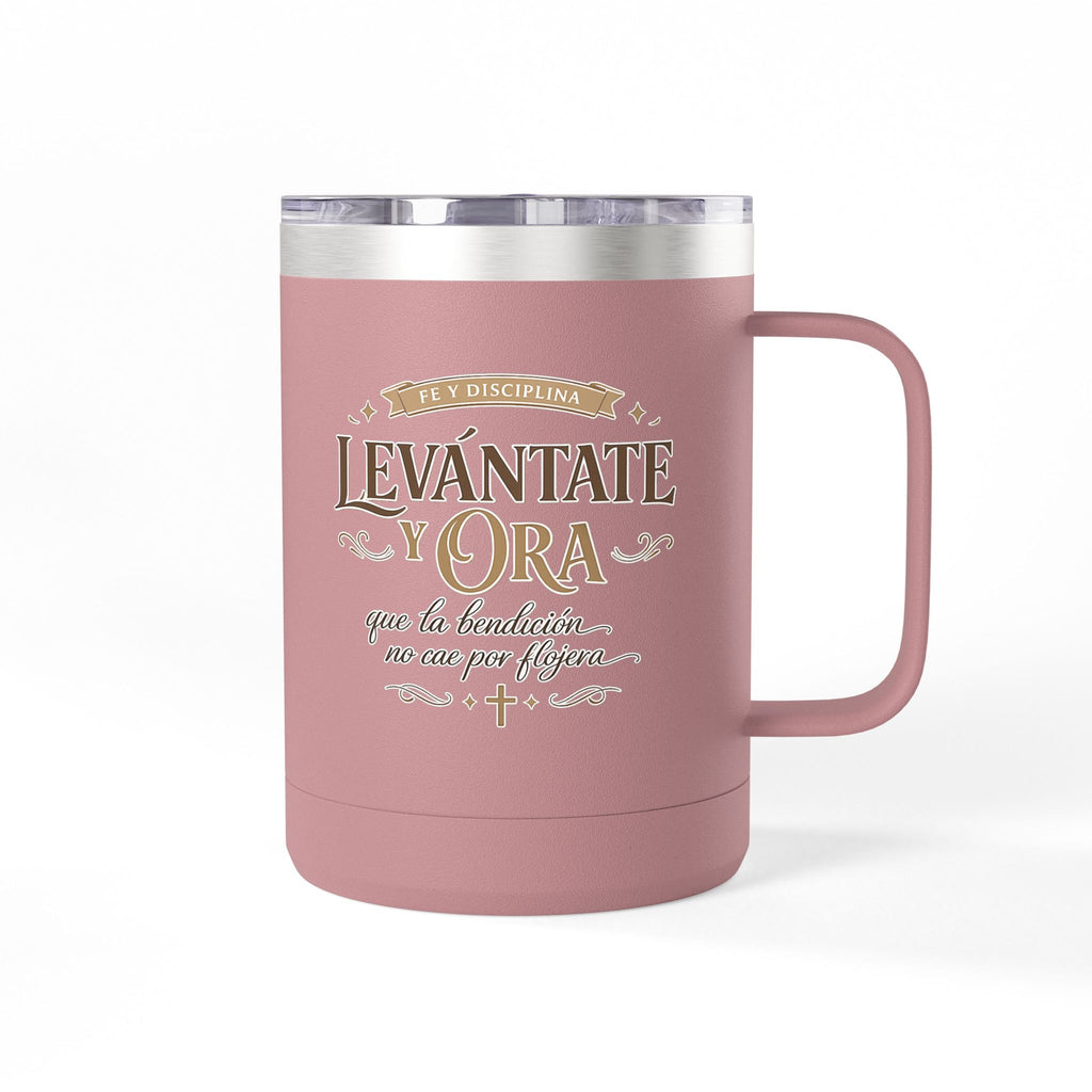 Vaso Térmico 15oz «Levántate y Ora» – Taza de Oración en Español