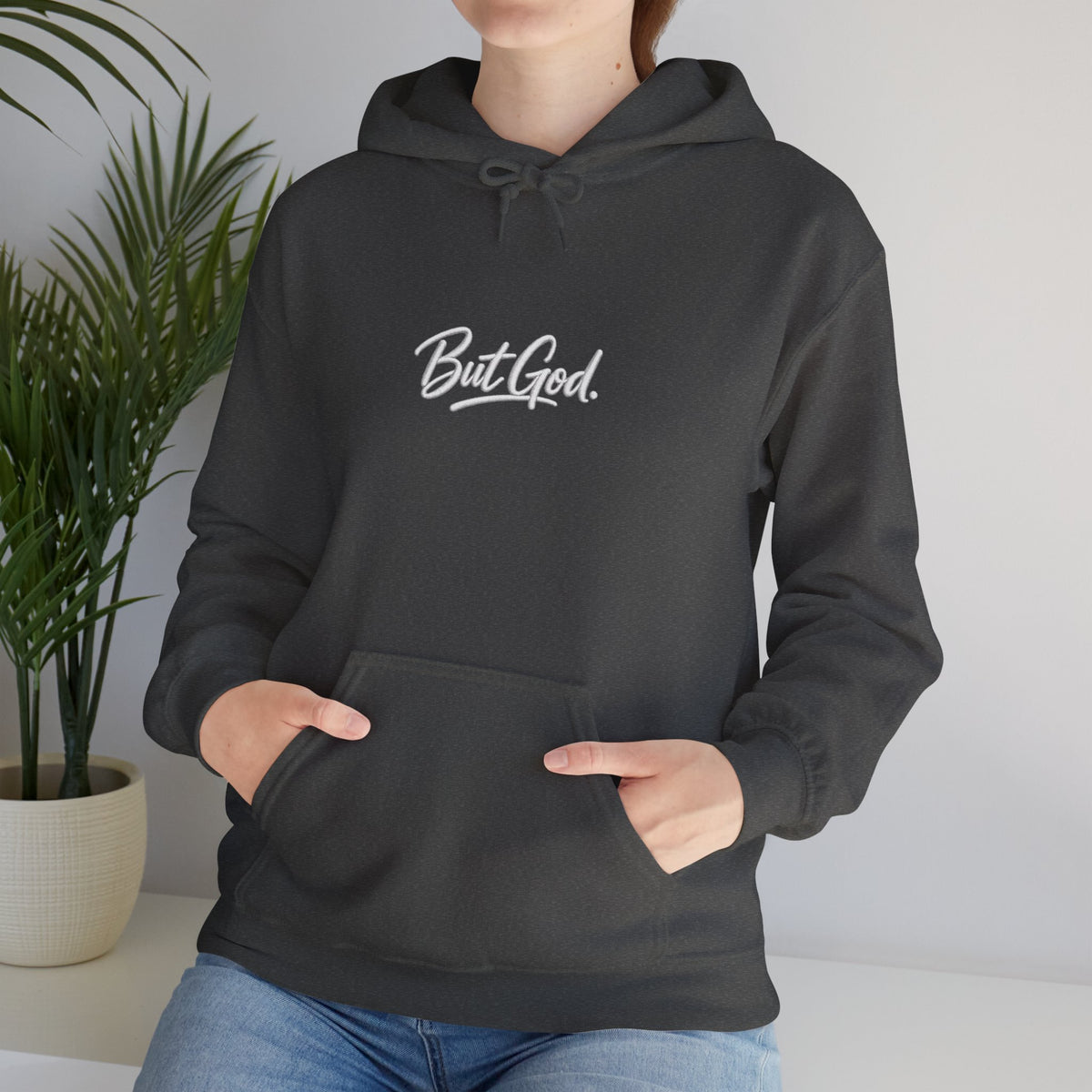 But God Hoodie – Minimal Script Christian Faith Pullover
