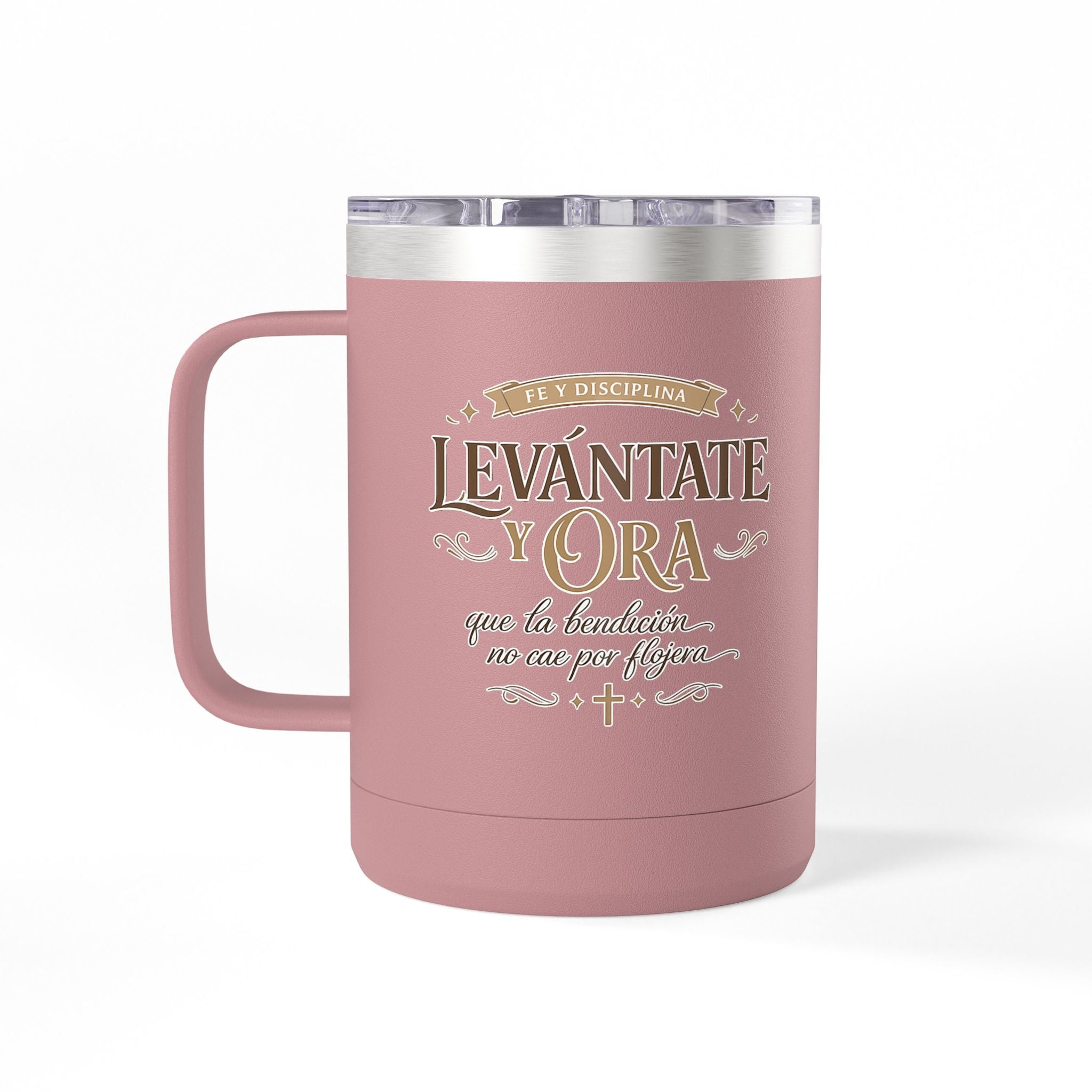 Vaso Térmico 15oz «Levántate y Ora» – Taza de Oración en Español