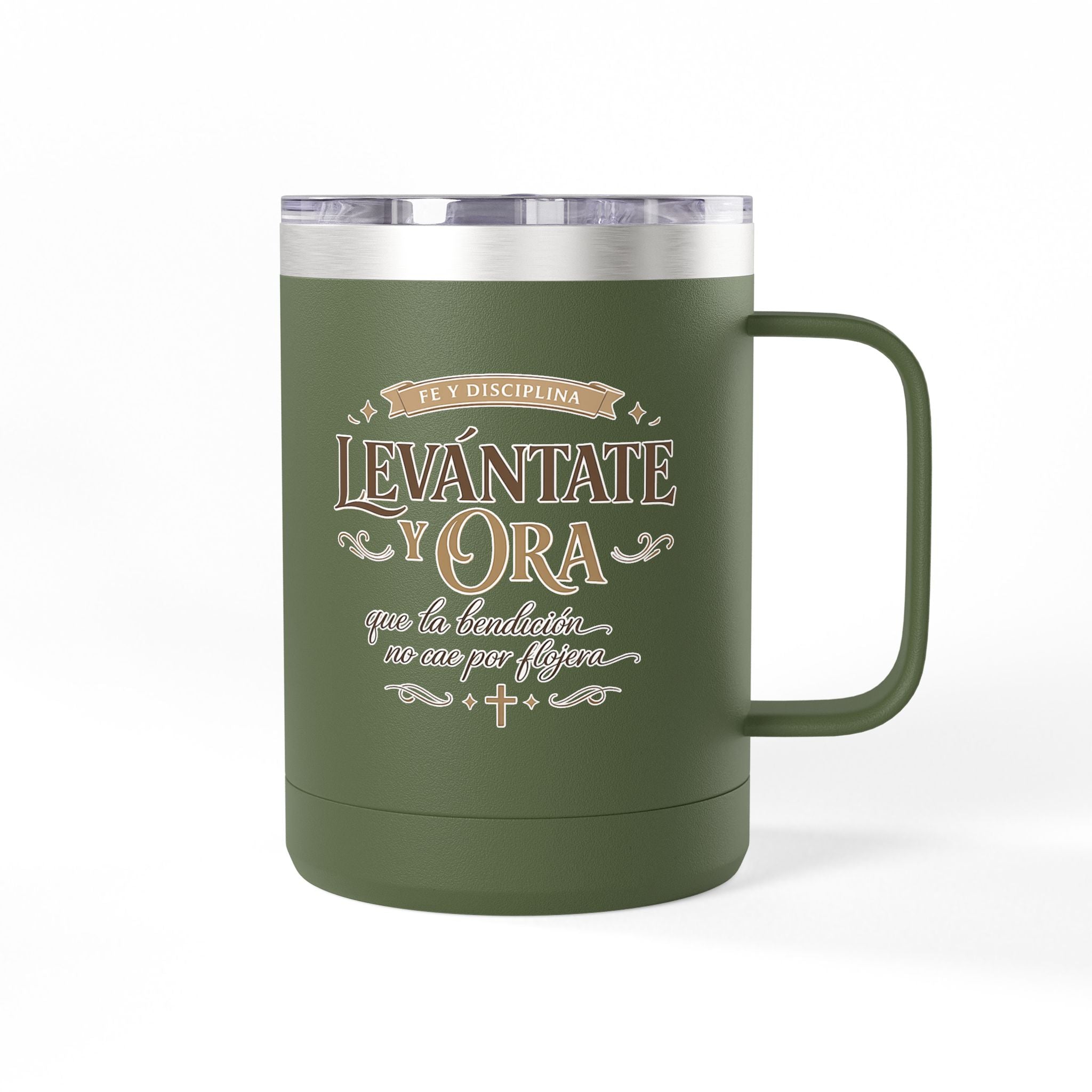 Vaso Térmico 15oz «Levántate y Ora» – Taza de Oración en Español
