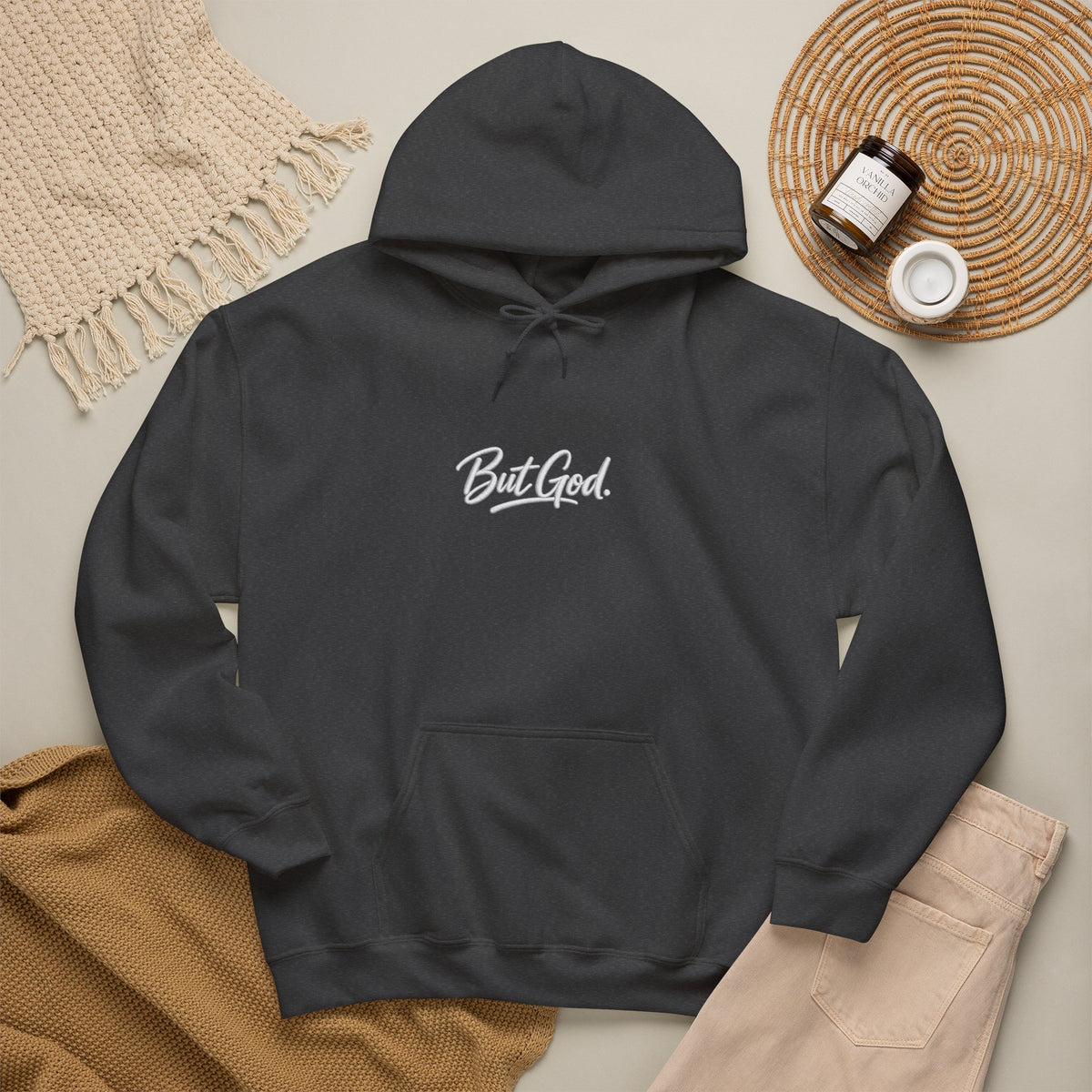 But God Hoodie – Minimal Script Christian Faith Pullover