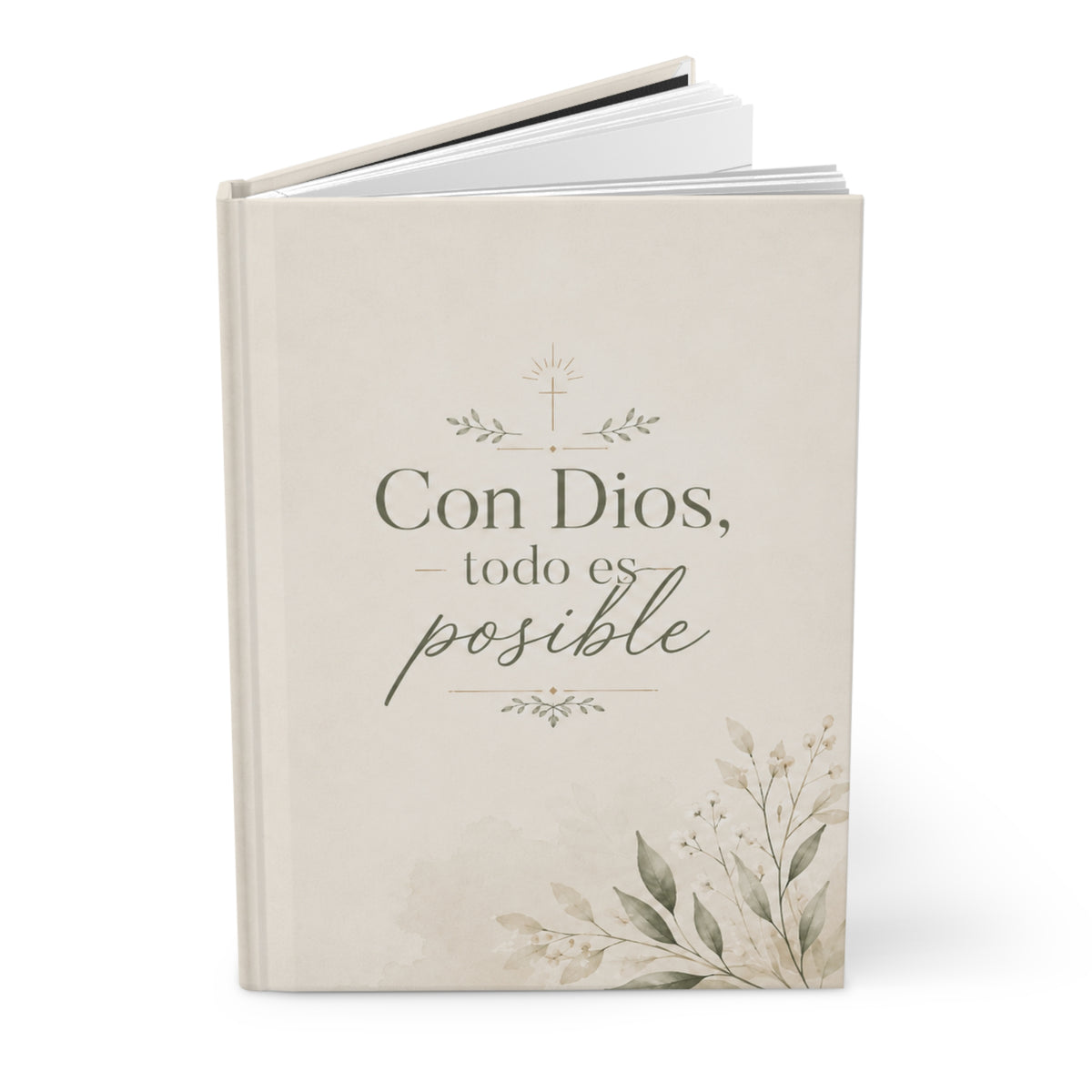 Cuaderno Tapa Dura: "Con Dios, todo es posible" — Diario de Oración e Inspiración