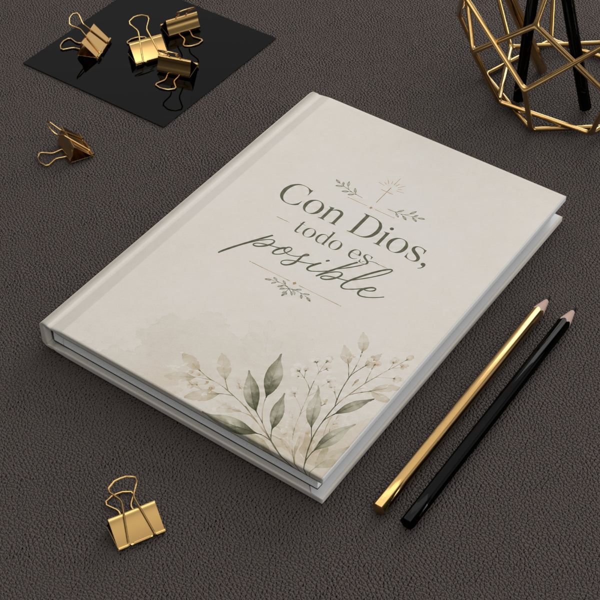 Cuaderno Tapa Dura: "Con Dios, todo es posible" — Diario de Oración e Inspiración