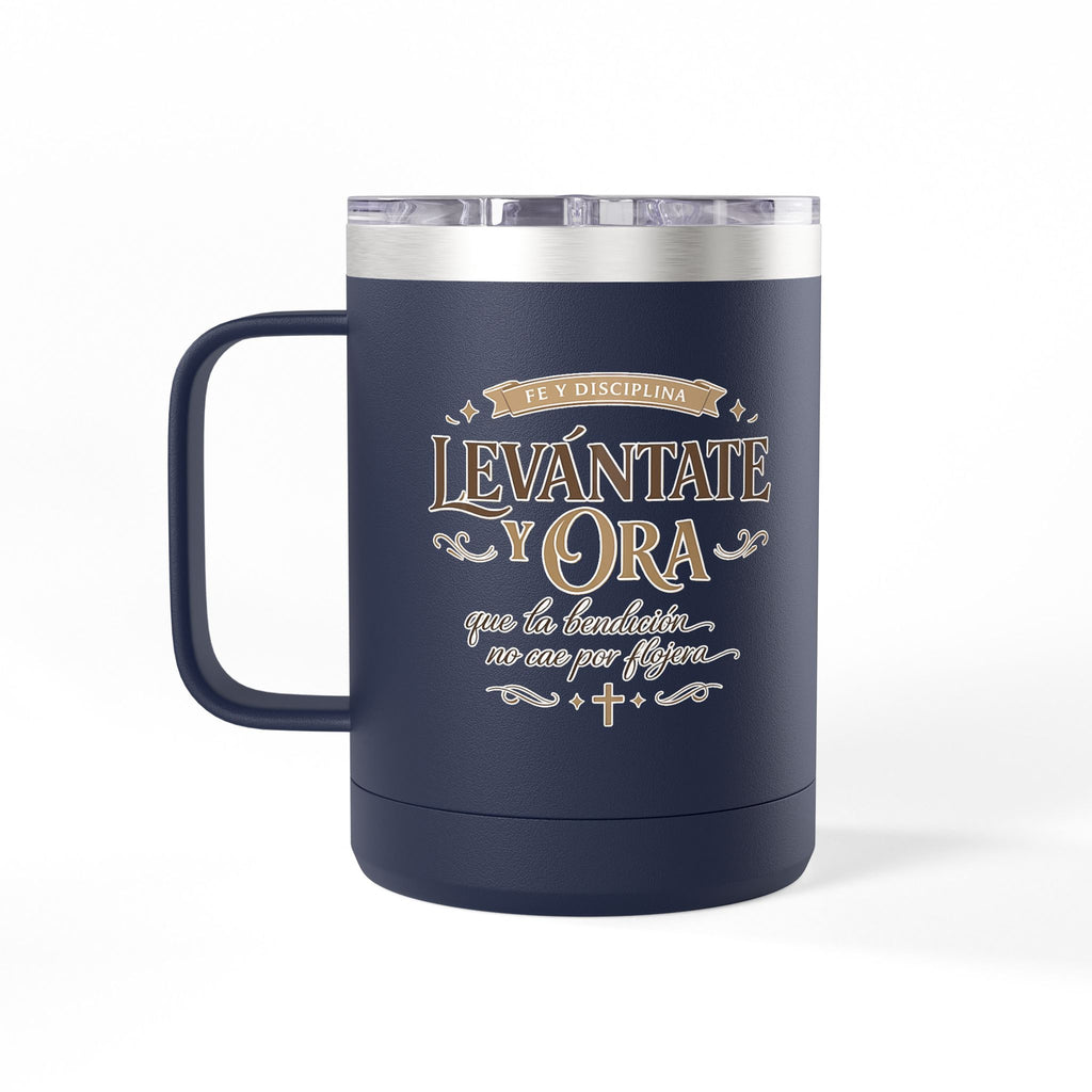 Vaso Térmico 15oz «Levántate y Ora» – Taza de Oración en Español