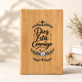 Cuaderno Vegano Grabado «Dios Está Conmigo» — Journal de Fe