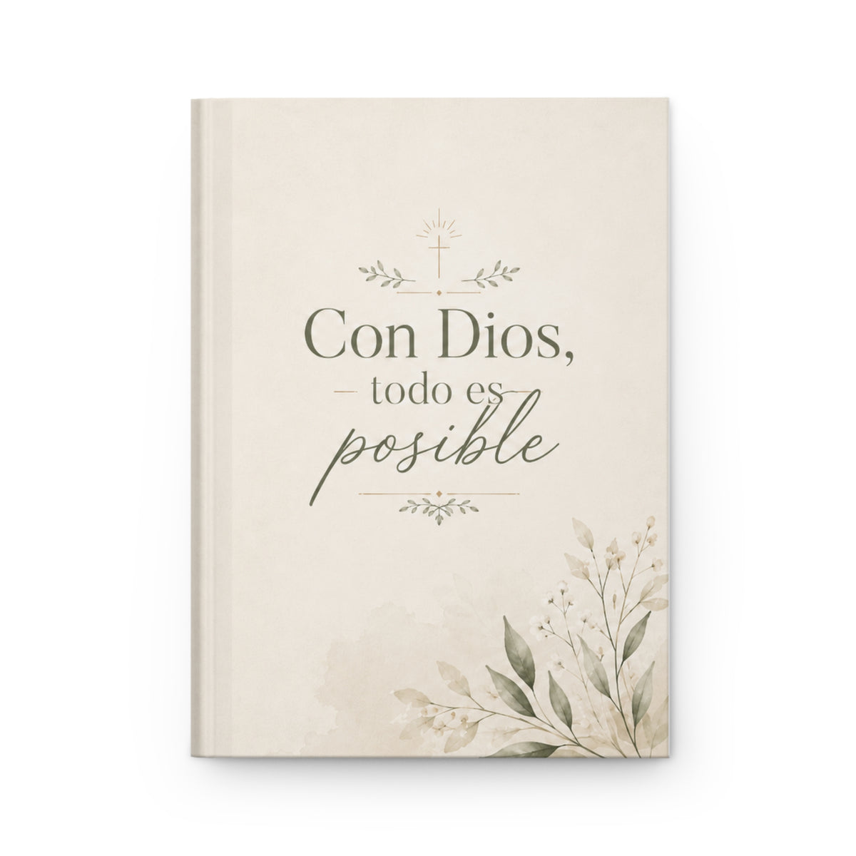 Cuaderno Tapa Dura: "Con Dios, todo es posible" — Diario de Oración e Inspiración
