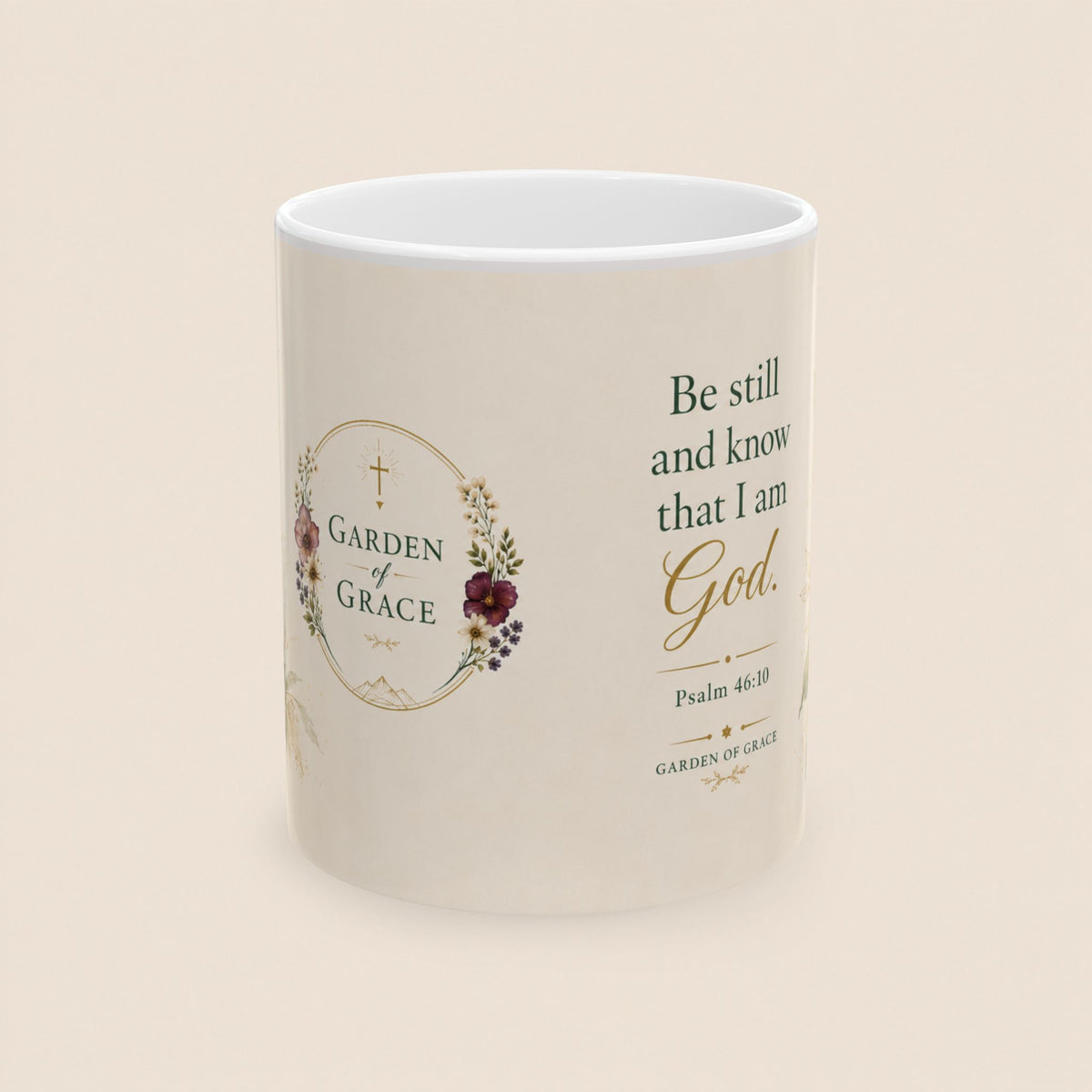 Be Still and Know That I Am God mug | Psalm 46:10 ceramic mug