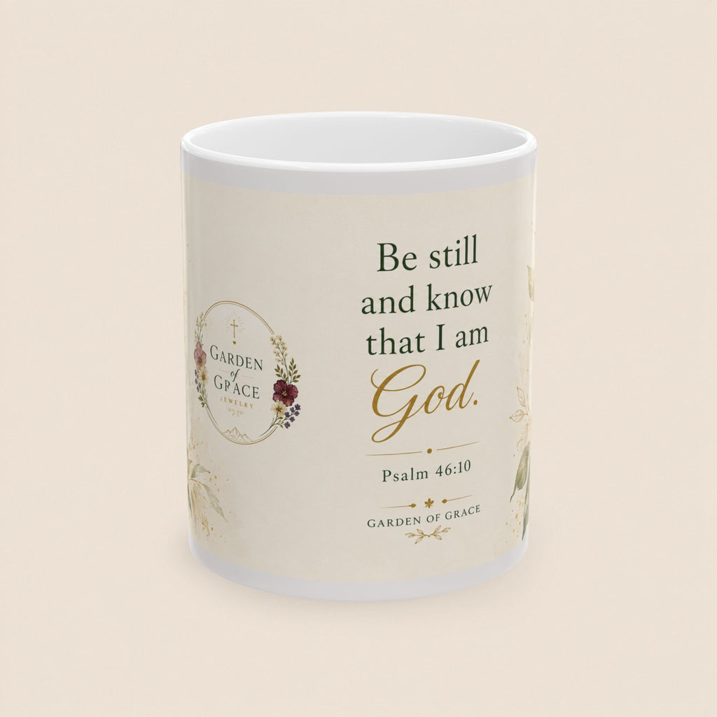 Be Still and Know That I Am God mug | Psalm 46:10 ceramic mug