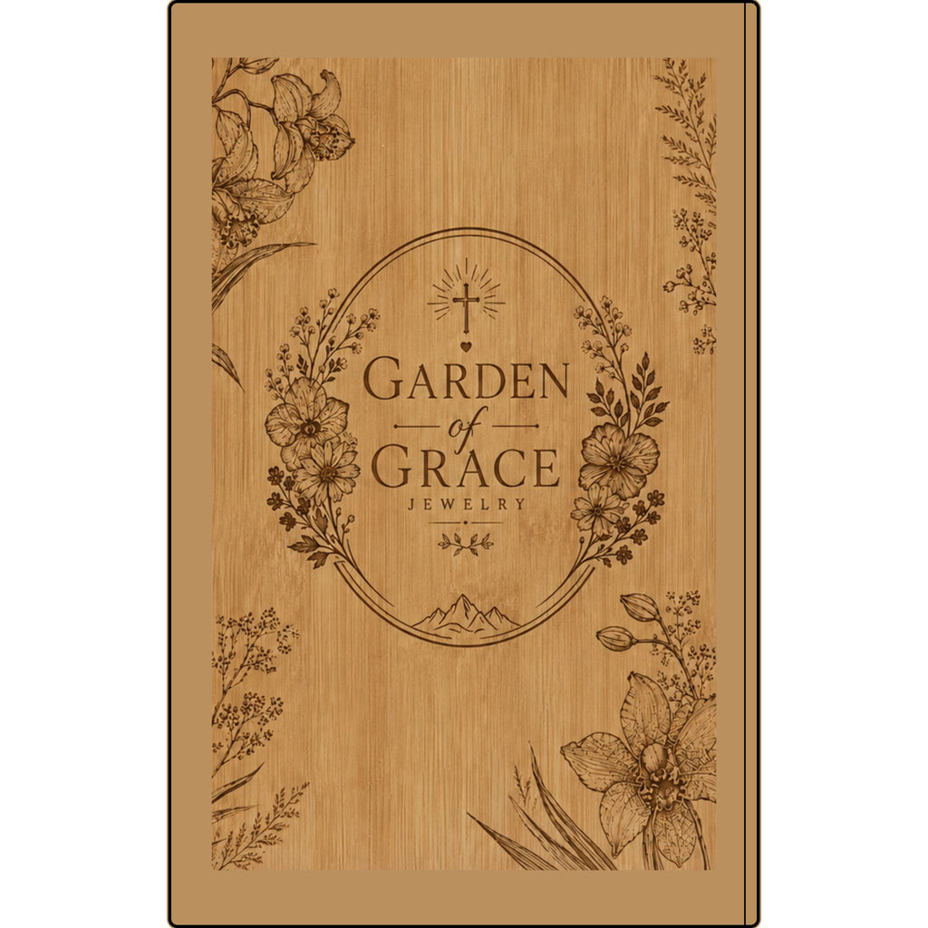 Floral Vegan Leather Journal — "He Hath Made Every Thing Beautiful" Engraved Christian Notebook