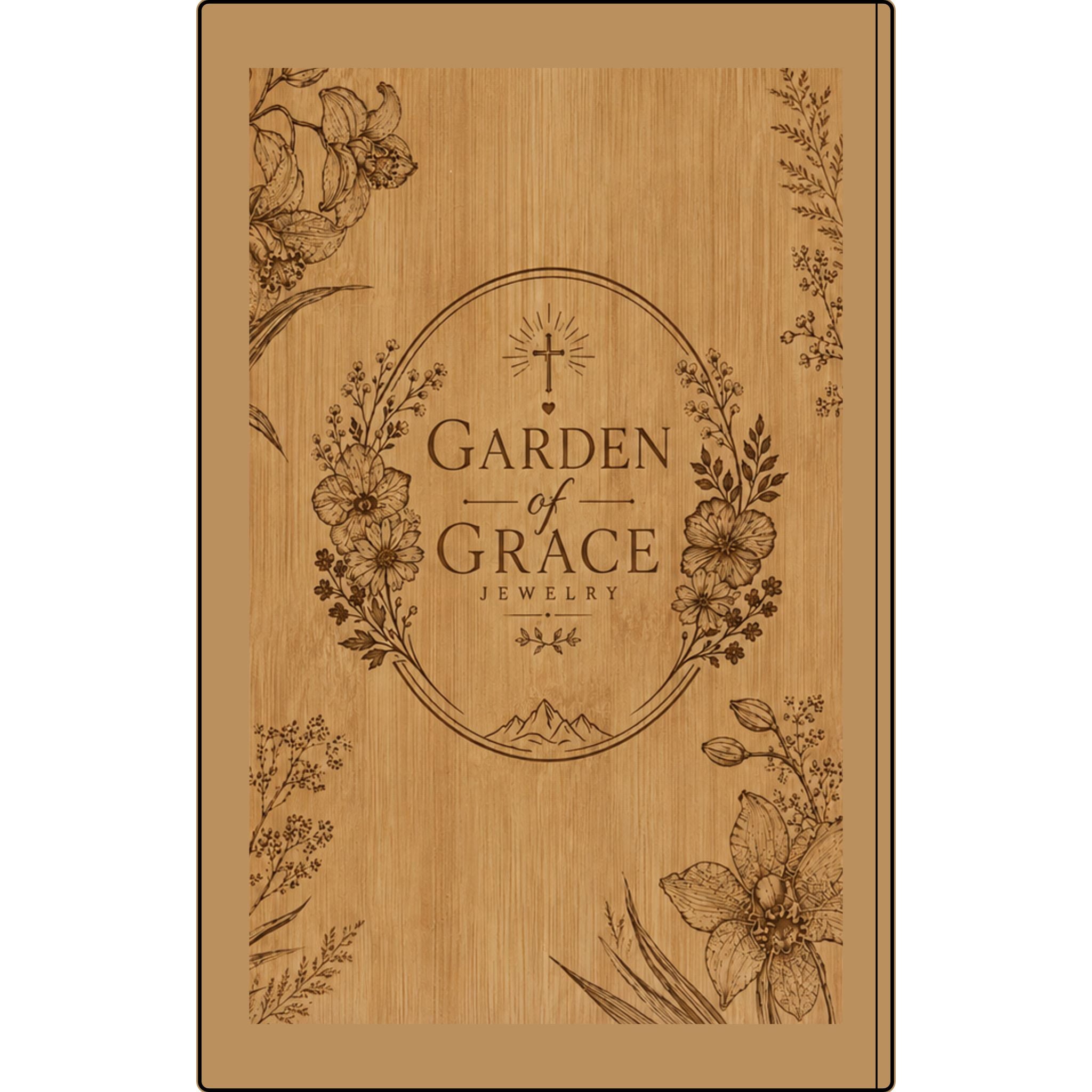 Floral Vegan Leather Journal — "He Hath Made Every Thing Beautiful" Engraved Christian Notebook