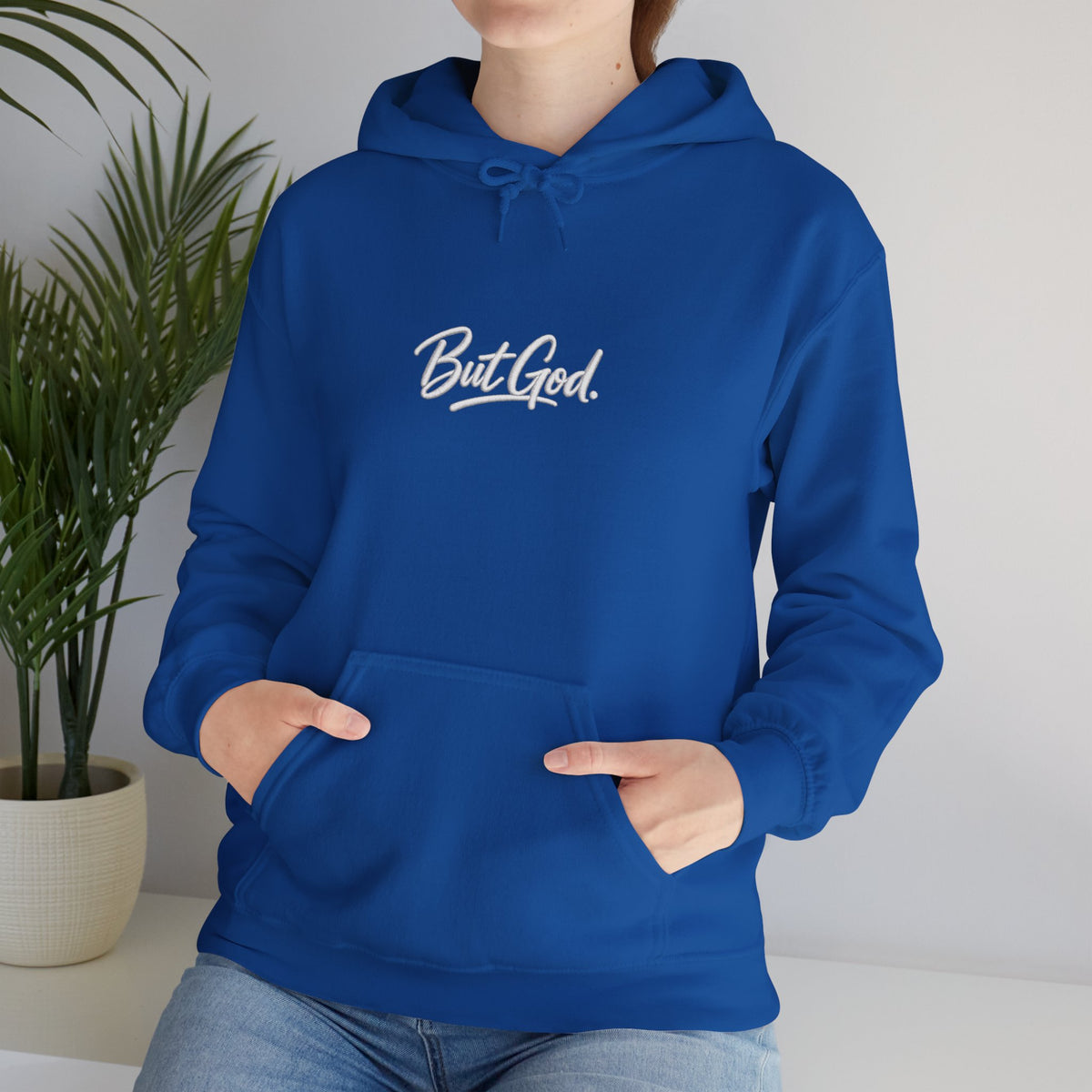 But God Hoodie – Minimal Script Christian Faith Pullover