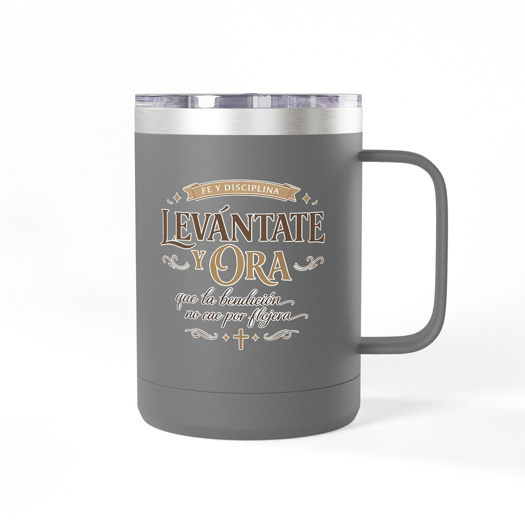 Vaso Térmico 15oz «Levántate y Ora» – Taza de Oración en Español