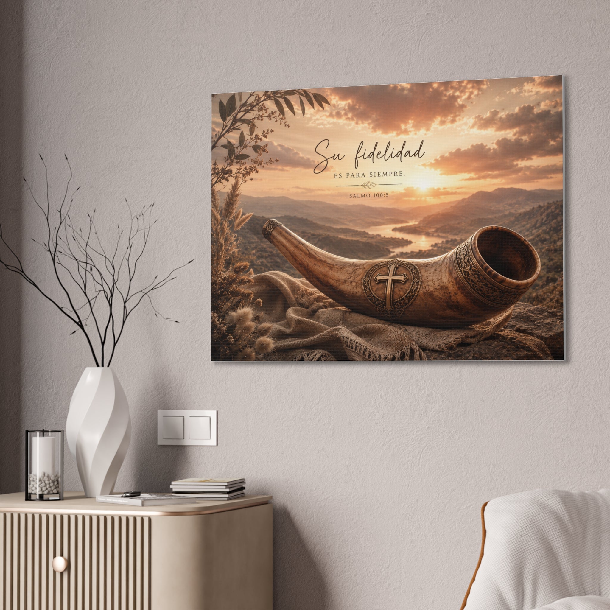 Canvas Stretched, Su Fidelidad es Para Siempre - Stretched Canvas | Psalm 100:5
