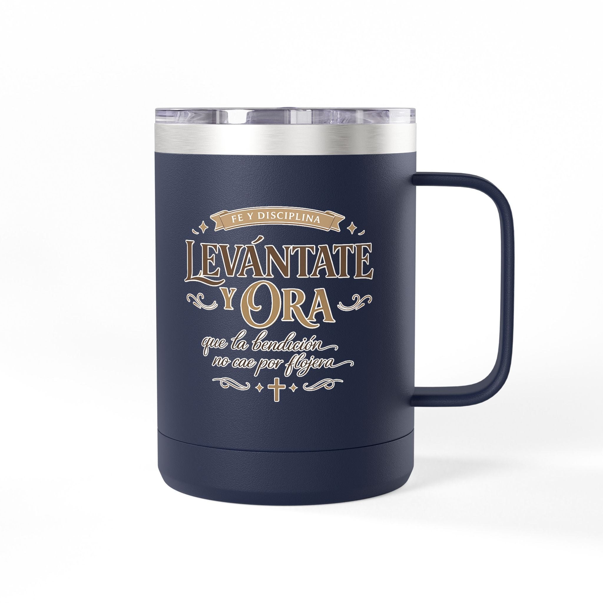 Vaso Térmico 15oz «Levántate y Ora» – Taza de Oración en Español