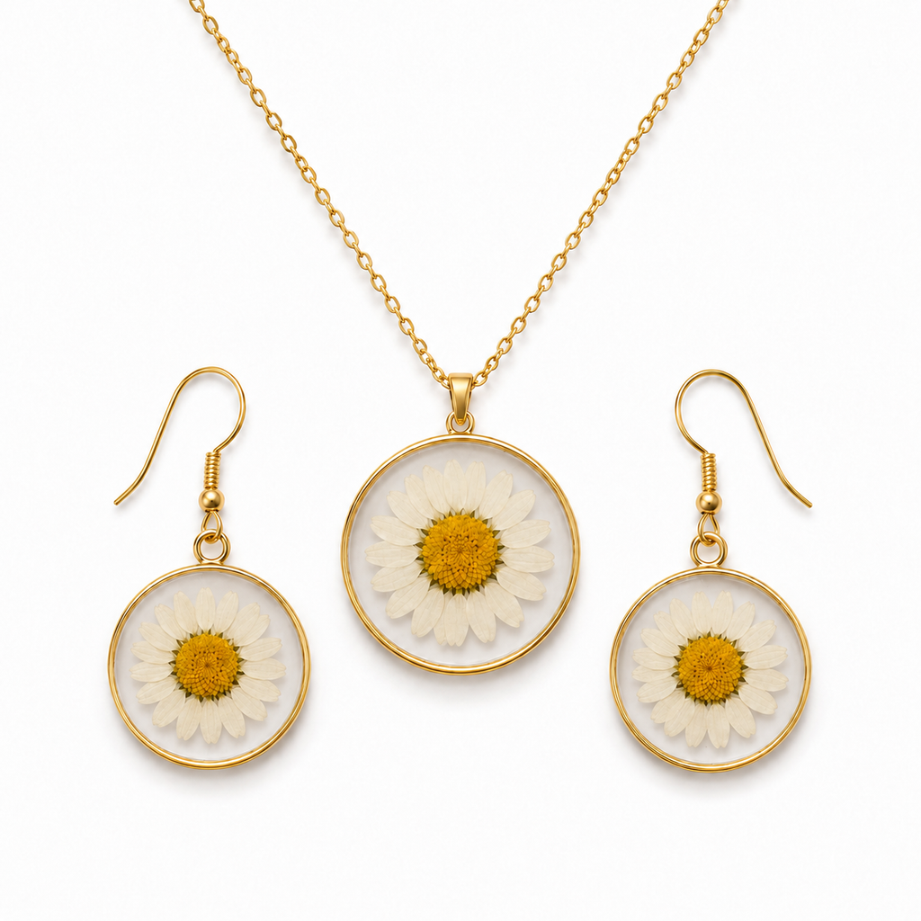 Colombian Daisy Jewelry Set