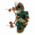 Preserved Colombian Peacock Feather Ear Cuff & Hair Accessory