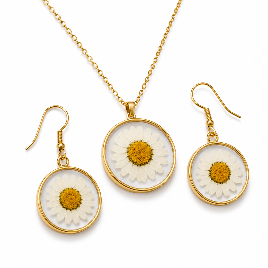 Colombian Daisy Jewelry Set